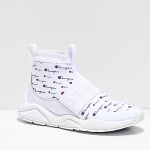 Boys Champion White Rally Script Sneakers